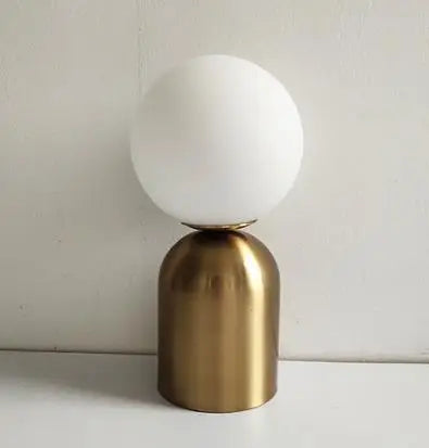 Nordic Glass Ball Led Table Lamp Gold Metal Table Light Living Room Bedside Lamp Study Desk Lamp Book Light Home Deco Luminaire